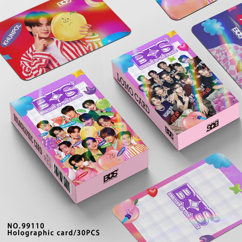 2024 ใหม่ Sunsu Bus Holographic LOMO การ์ด Photocards เพราะคุณ I Shine TRANSFORMER ทองแดง Aa Khunpol Heart Alan Debut ผู้ชายทีม