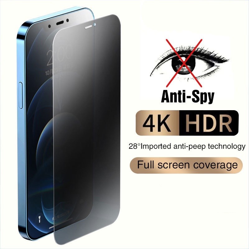 หน้าจอความเป็นส่วนตัวโทรศัพท์ Protector กระจกนิรภัยฟิล์มสําหรับ IPhone 16 15 14 11 12 13 Pro MAX 6 6S 7 8 PLUS X XS XR Xsmax 14plus 12mini 13mini