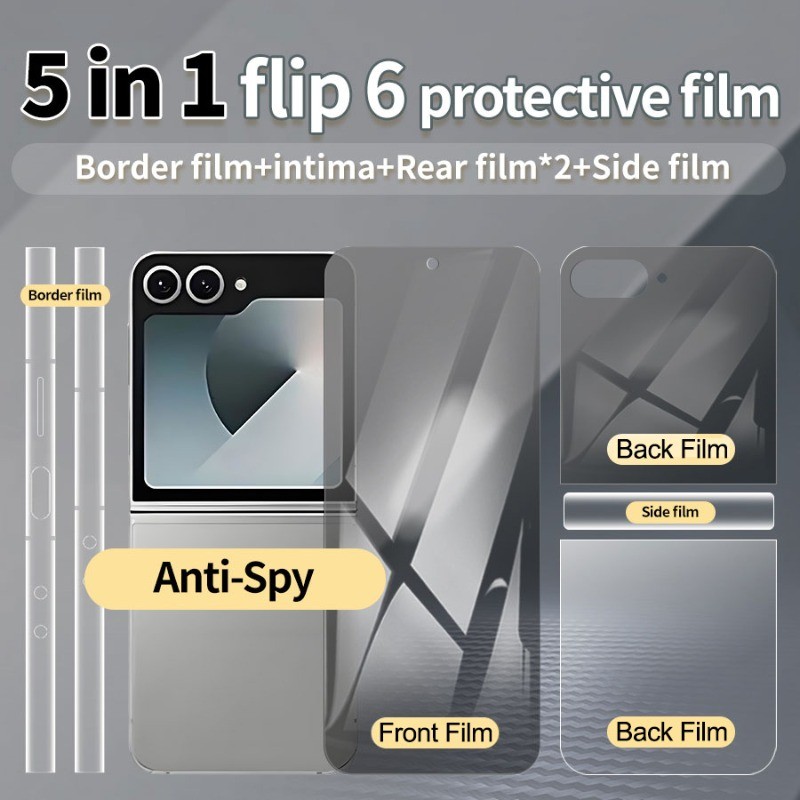 เต็มจอ ป้องกันหน้าจอ (ฟิล์มกันเสือก) สําหรับ Samsung Galaxy Z Flip 6 5 4 3 Z Flip6 Z Flip5
