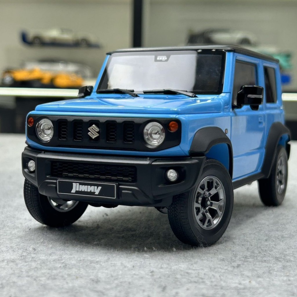 LCD รุ่น 1: 18 Suzuki JIMNY JIMNY Blue Alloy Full Open Car Model