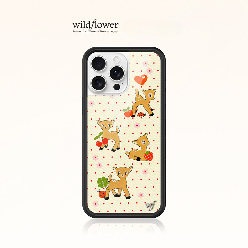 ดอกไม้ป่าน่ารักโอ้กวางเคสโทรศัพท์สําหรับiphone 16 Pro Max 12 13 14 15 Pro Max 14 15 16 Plus Hard Full Anti-Fallป้องกันปกหลังWFปลอก
