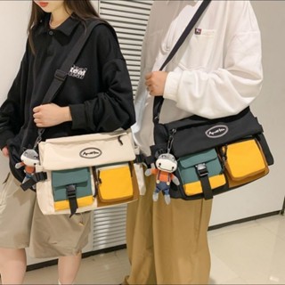 กระเป๋าสะพายข้างคู่แฟชั่นใหม่เวอร์ชั่นเกาหลีอินเทรนด์อเนกประ…