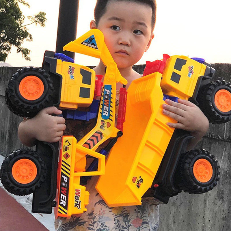 ของเล่นรถก่อสร้าง เครื่องขุด รถดั๊มพ์ รถบรรทุกขยะ ทนต่อการตกหล่น รถบรรทุกจำลอง