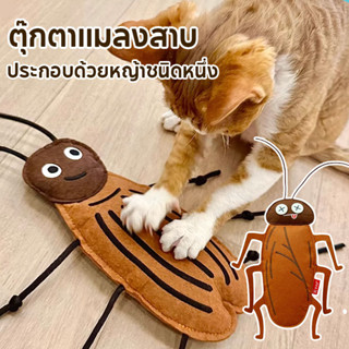 พร้อมส่ง😻ของเล่นแมว ตุ๊กตาแมลงสาบ แคทนิป ของเล่นสัตว์เลี้ยง …