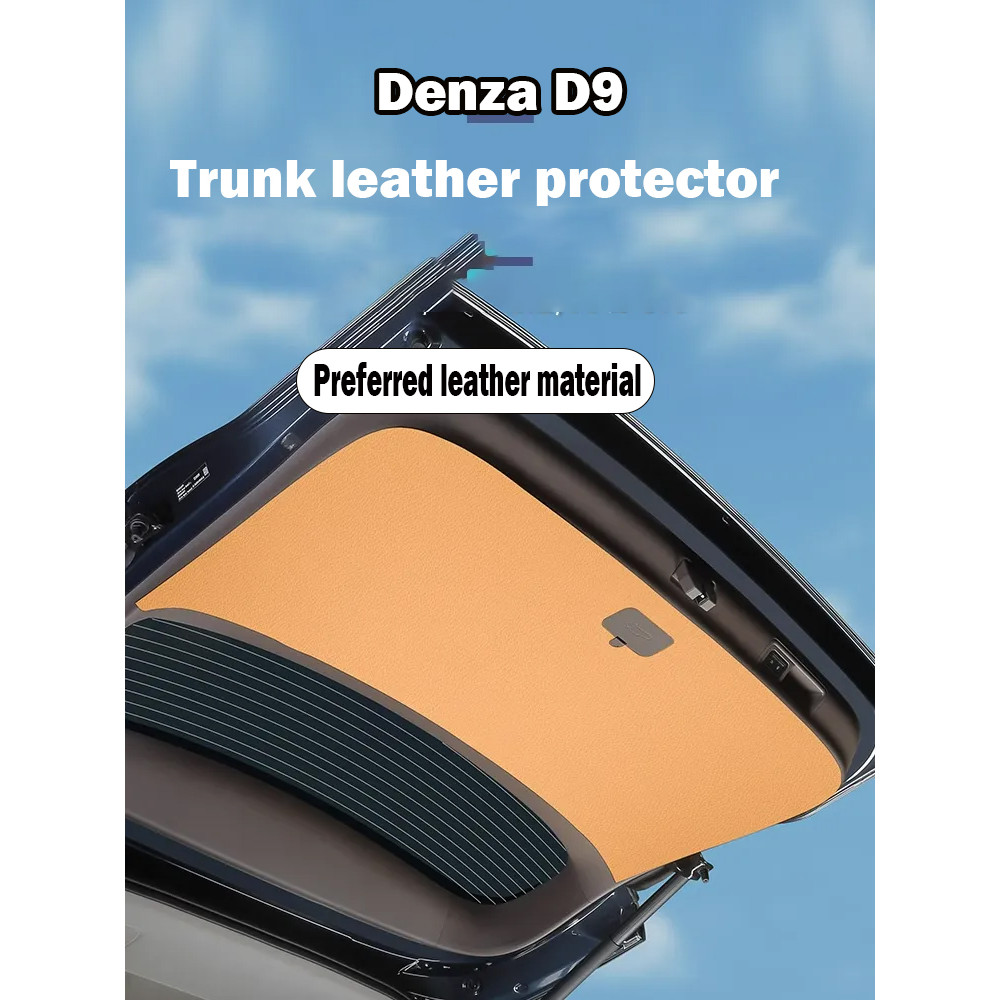ZLWR DENZA D9 Trunk MAT วัสดุหนัง Anti-Scratch และทนต่อการสึกหรอ tailgate แผ่นป้องกันสติกเกอร์ตกแต่งภายในอุปกรณ์ ราคา ถูกที่สุด ดีลบีเคเค แกลเลอรีภาพที่ 9