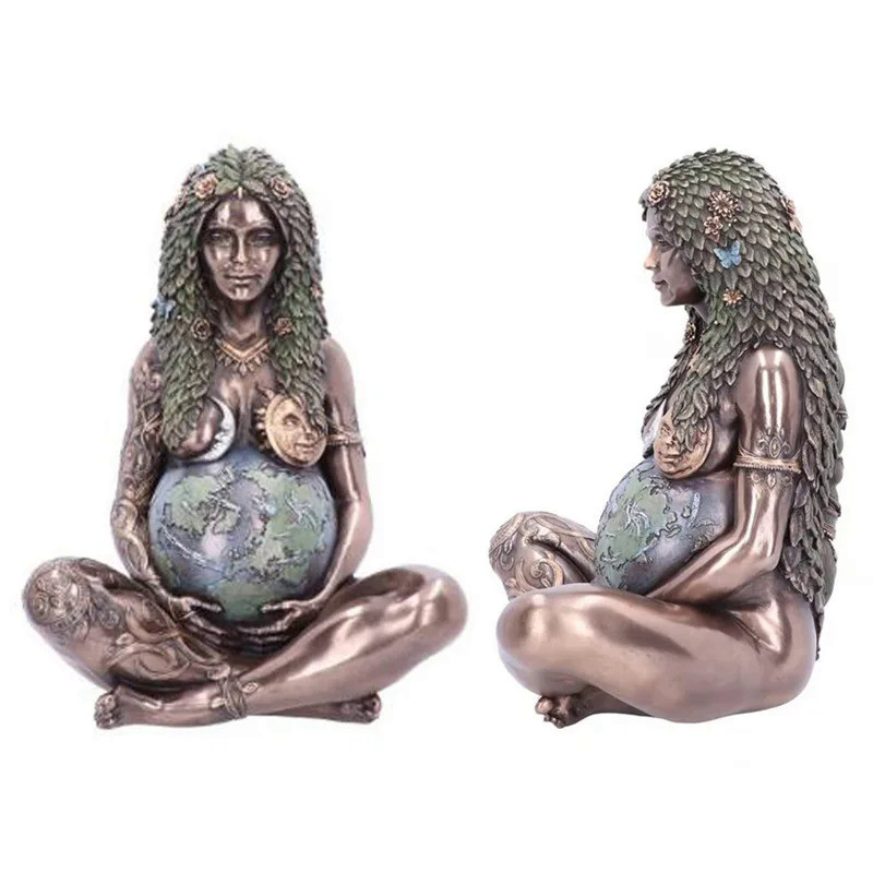 Mother Earth Statue Resin Ornaments, Millyear Gaia Crafts, Mother Earth Cover Goddess Ornaments, Liv