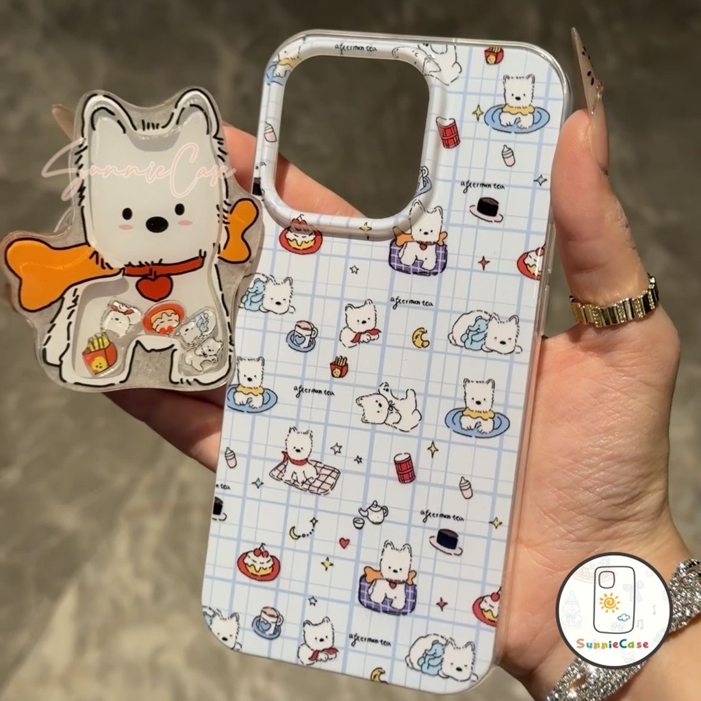 สุนัข การ์ตูน สำหรับ Vivo Y30i Y51 Y20i Y91C Y35 Y21 Y21s Y50 Y31 Y17 Y30 Y12 Y17S Y91 Y11 Y15s Y15 เรียบง่าย TPU เคส