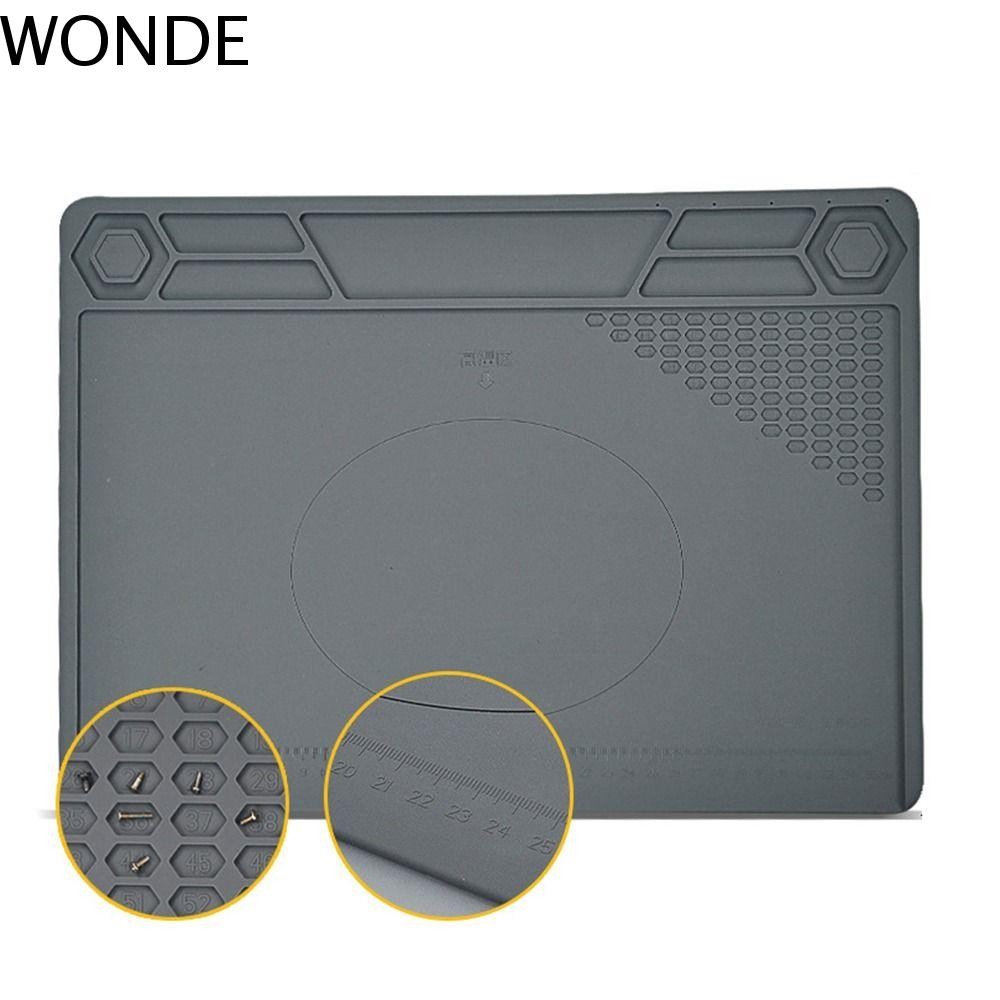 Wonde แผ่นซ่อม,ซิลิโคนทนความร้อนSoldering Mat,คุณภาพสูงแม่เหล็กAnti-Staticฉนวนกันความร้อนSoldering Work Station Matสําหรับโทรศัพท์มือถือแล็ปท็อป