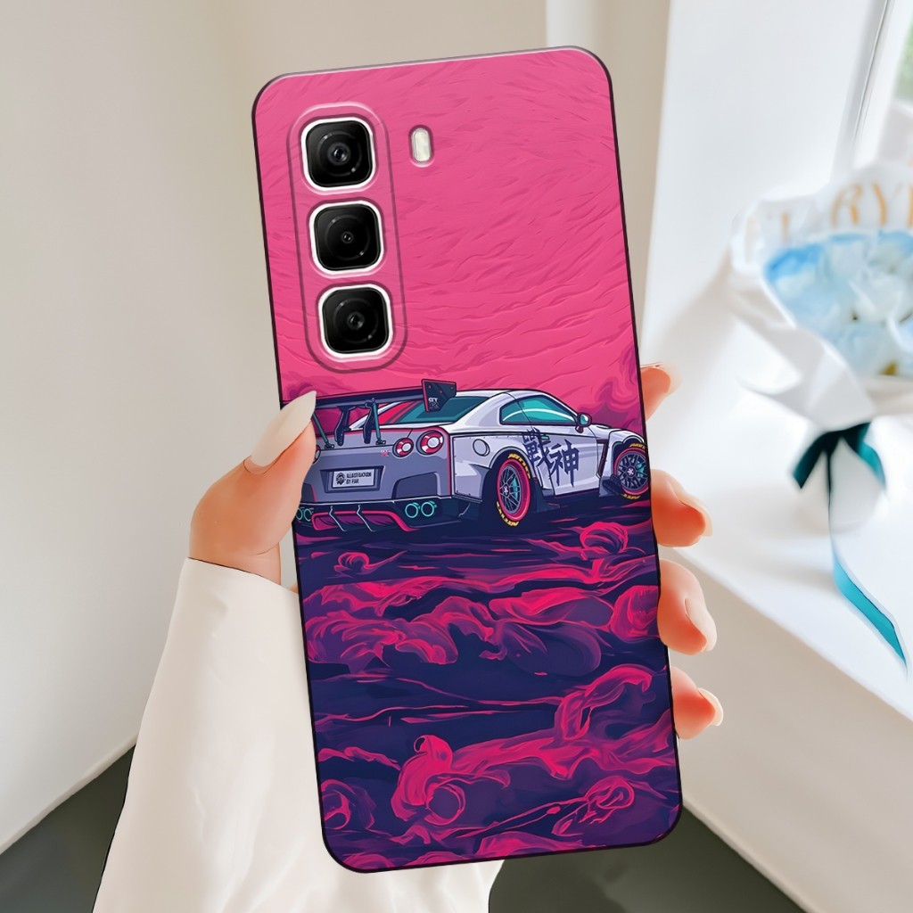 Softcase Hp Infinix Hot 50 4G / Hot 50 5G - Infinix Hot 50 Pro Plus 4G ล่าสุด 2024 Car Motif - Casin