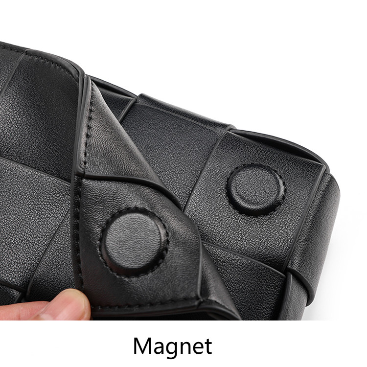 Sunwish SWS-UR14 Magnet Buckle Luxury ทอหนัง Man กระเป๋าคาดหน้าอกผู้ชายขนาดเล็กกระเป๋าคาดเอว