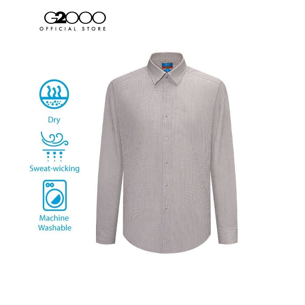 G2000 เสื้อเชิ้ตแขนยาวแบบทางการสำหรับผู้ชาย ทรง Smart Fit รุ่น 4112221256 LIGHT BROWN