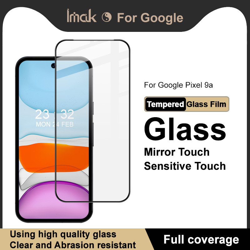 ฟิล์มกระจก Pixel 9a IMAK Pro+ กระจกนิรภัยเต็มรูปแบบสําหรับ Google Pixel 9a ฟิล์ม
