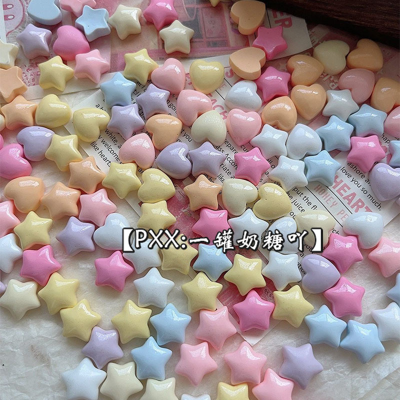 [100ในสต็อก] มินิมาการองรักดาวอุปกรณ์เรซิน DIY แพทช์โทรศัพท์มือถือกิ๊บติดผมที่ใส่บัตรตกแต่งวัสดุ DIY แฮนด์เมด
