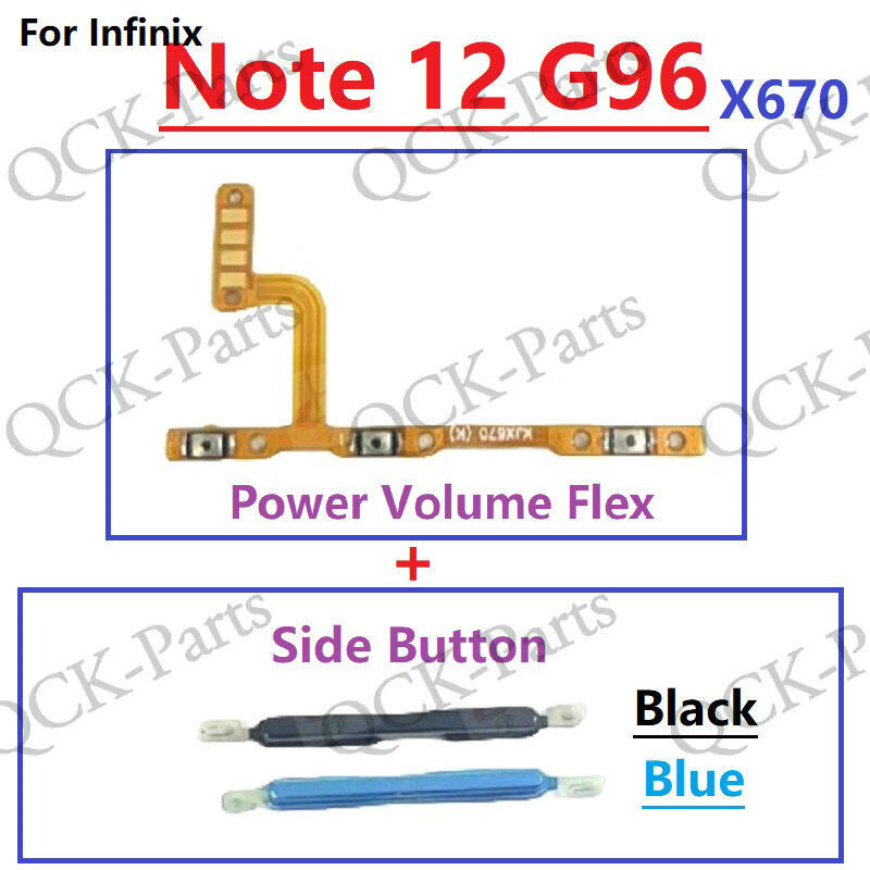 สําหรับ Infinix Note 12 G96 X670 สวิตช์ไฟปุ่มปรับระดับเสียง flex Cable อะไหล่