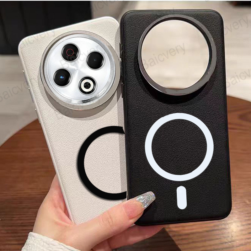 สําหรับ Tecno Spark 30C 4G หรูหราหนังนุ่ม PU กลับเกราะป้องกัน Anti-Scratch เคสโทรศัพท์สติกเกอร์แม่เหล็ก