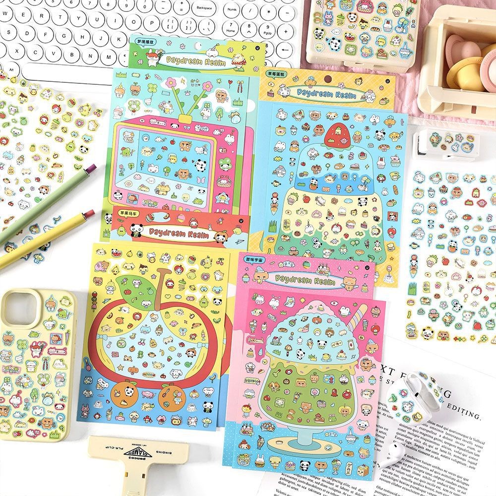 ไดลี่|สติ๊กเกอร์มินิน่ารัก Daydream สติ๊กเกอร์คู่มือภูมิทัศน์ DIY วัสดุสติ๊กเกอร์แพ็คคู่มือสติ๊กเกอร์