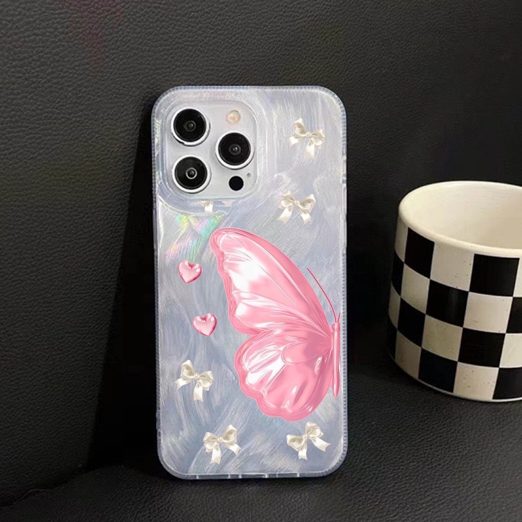 WF CASE BUTTERFLY RIBBON สําหรับ OPPO A5i A15 A15S A16 A17 A17K A3X A3 PRO A38 A18 A3S A53 A33 A57 A