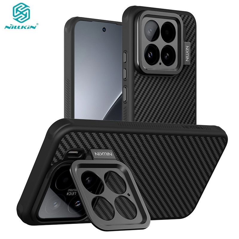 Xiaomi 15 Pro เคส NILLKIN Aramid Fiber Cover พร้อมขาตั้ง Anti-Drop รวมทุกอย่างสําหรับ Xiaomi 15 กรณี