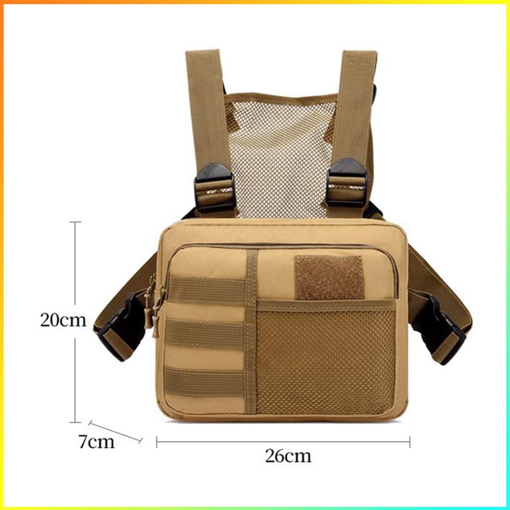รถมอเตอร์ไซค์รถยนต์★ Chest Rig Packs Fashion Punck Chest Bag Oxford Multifunctional for Hiking Sports
