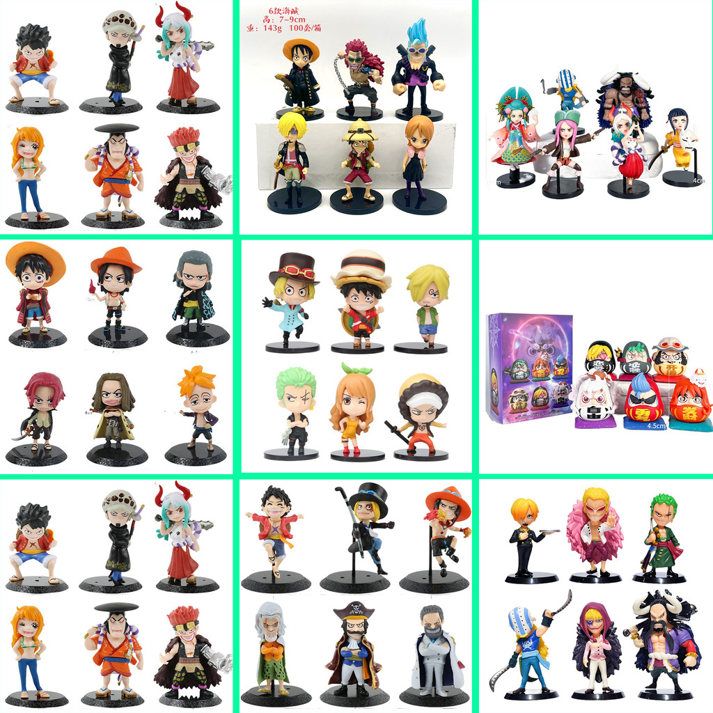 จัดส่งจากประเทศไทย6 ชิ้น/กล่อง One Piece Zoro Luffy รูปที่ 6