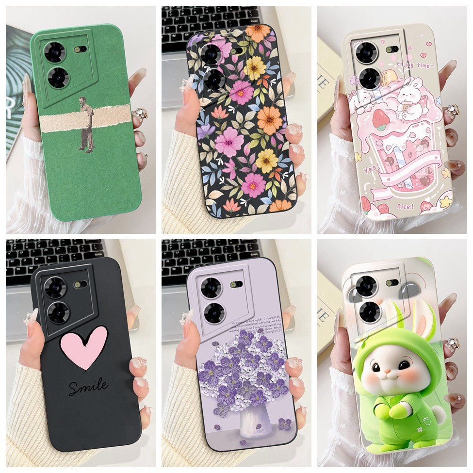 Cover Techno Pova 5 LH7n 5Pro LH8n เคสโทรศัพท์ Tecno Pova 5 Pro กรณีกันกระแทกแมวน่ารักแพนด้ากระต่ายแ