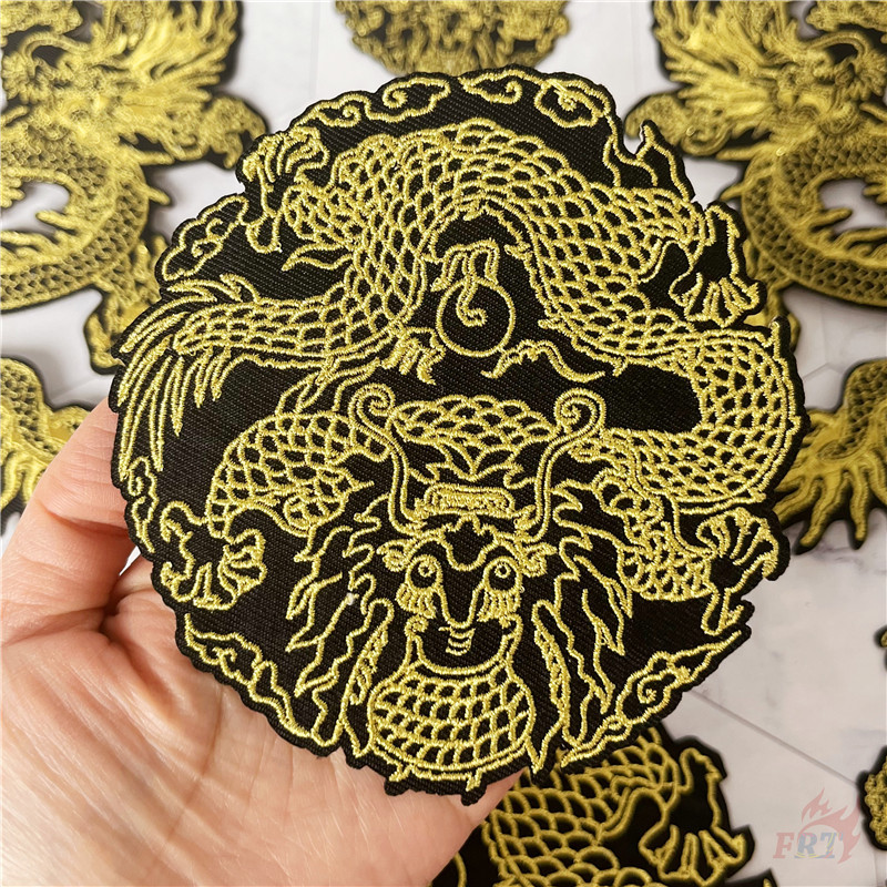 ♥ แพทช์เหล็กบนมังกรทองใหญ่ ♥ 1 ชิ้น DIY เย็บบนเหล็กบนป้ายแพทช์ - รูปที่ 6