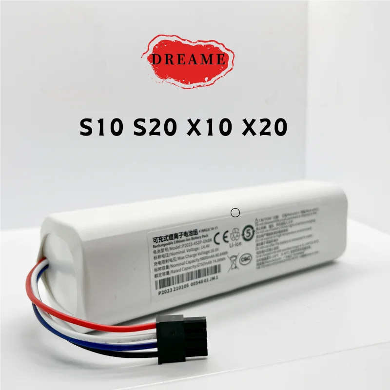 ใหม่ 14.4V 6500mAh สําหรับ Dreame S10 S20 X10 X20 รุ่นเครื่องดูดฝุ่นหุ่นยนต์เปลี่ยนแบตเตอรี่