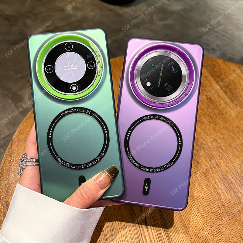 เคส Honor X9C X9D X9B X9A 5G เคส Honor X9C Smart เคสโทรศัพท์กันกระแทกแม่เหล็กไร้สายชาร์จนุ่มเคลือบซิลิโคนขอบแข็งแผ่นหลังกระเป๋าลมนิรภัยสีสันสดใส - รูปที่ 4