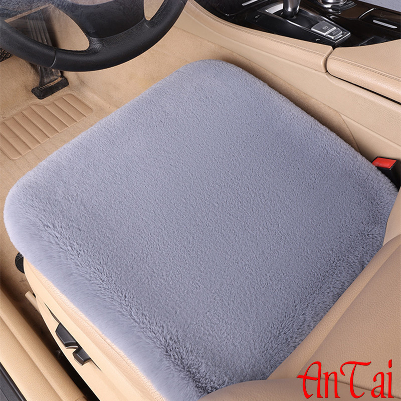 เบาะรถยนต์3pcs วัสดุผ้าพลัฌ นุ่มสบาย กันฝุ่น กันลื่น หัวเข็มขัดคงที่ แถวหน้า/แถวหลัง เหมาะสำหรับรถยนต์5ที่นั่ง - รูปที่ 2