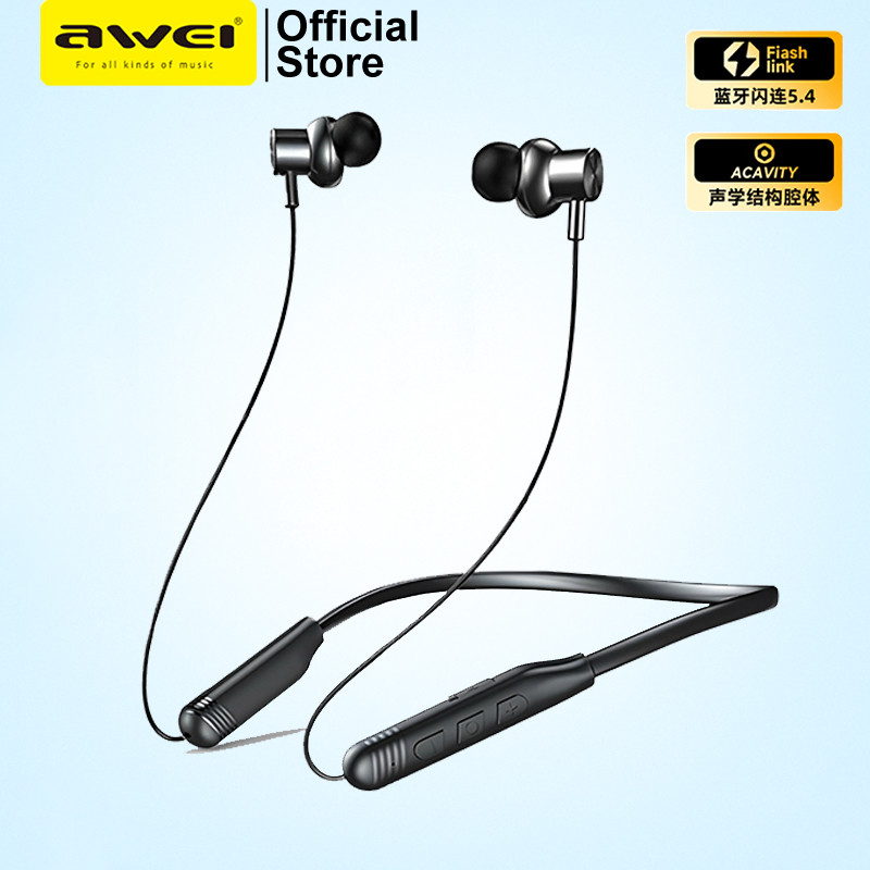 Awei G83BL หูฟังบลูทูธแบบคล้องคอ เบสแน่น เสียงชัด โทรชัดระดับ HD แบตอึด ฟังได้นานถึง 50 ชั่วโมง