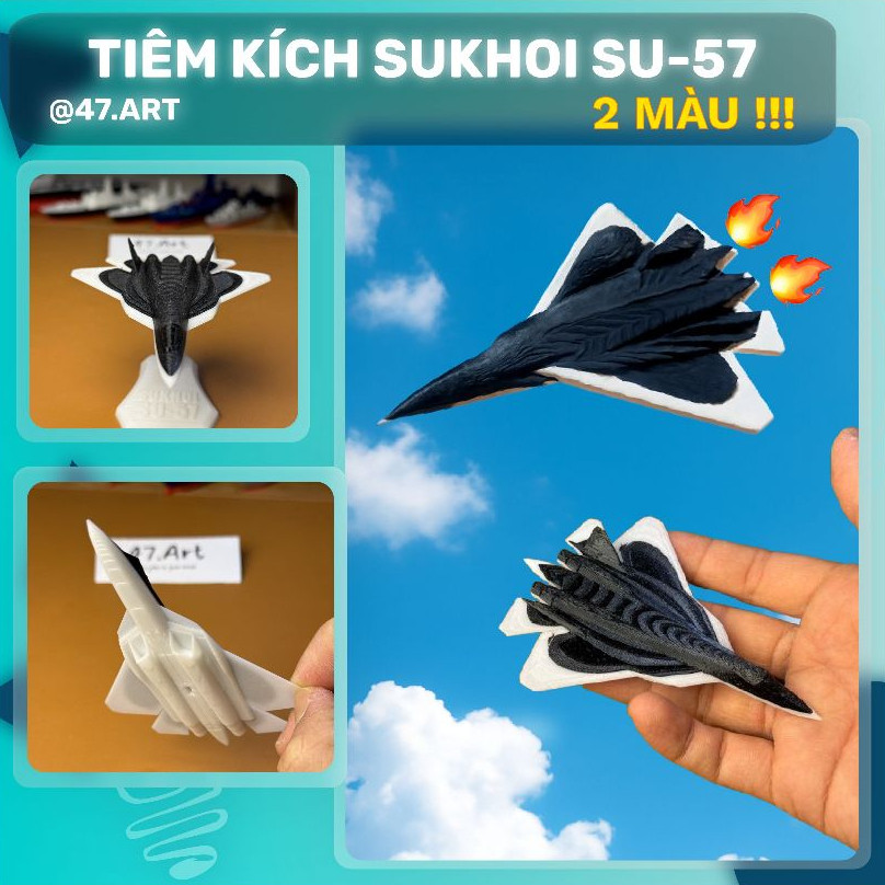 โมเดลเครื่องบิน Su-57 [GENUINE 47.ART] เครื่องบินรบ Sukhoi Su-57 กองทัพอากาศของขวัญ