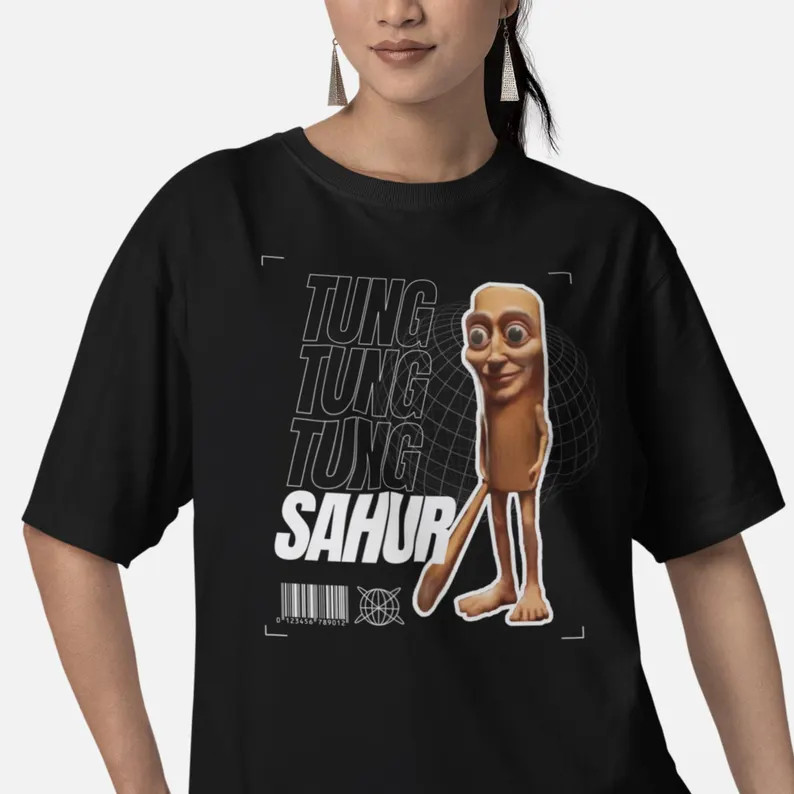 พร้อมส่ง👕Tung Tung Tung Sahur T-shirt เสื้อยืด Unisex S-5XL