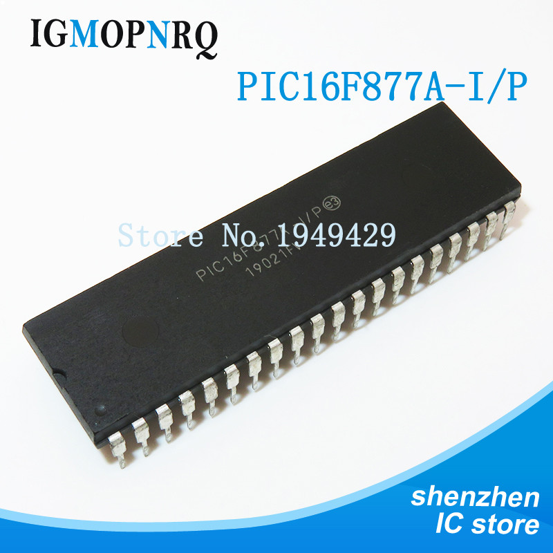 2pcs PIC16F877A-I/P PIC16F877A 16F877A DIP40 Enhanced Flash Microcontrollers ใหม่