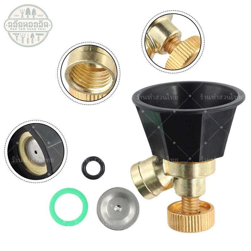 หัวฉีด หัวพ่นน้ำ หัวพ่นยา หัวฉีดทองเหลืองน้ำฝอย แรงดันสูง ละอองตัดหมอก รงดันสูงสปริงเกลอร์รดน้ำ ปรับละอองและความแรงน้ำได - รูปที่ 2