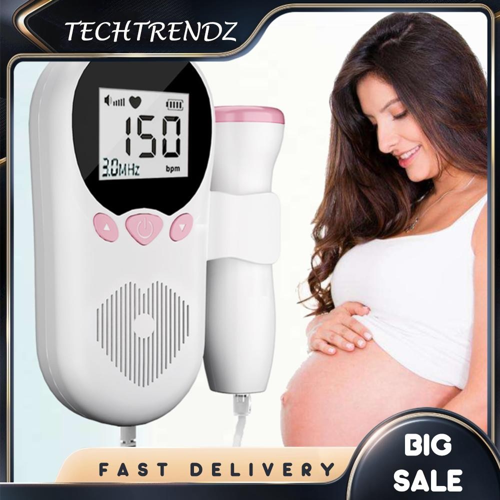 [techtrendz.th] Home Doppler ทารกในครรภ์ Mini Doppler 3MHz หน้าจอ LCD Baby Heartbeat Monitor Baby Do