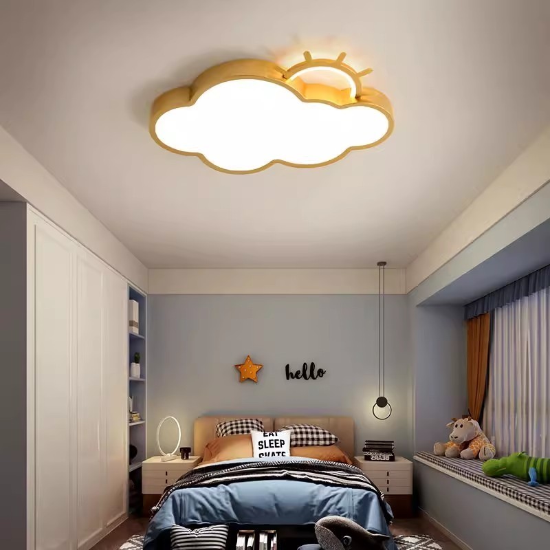 โคมไฟเพดาน LED รูปเมฆสมัยใหม่สไตล์สแกนดิเนเวีย สำหรับห้องเด็ก ห้องนอน ห้องนอนใหญ่
