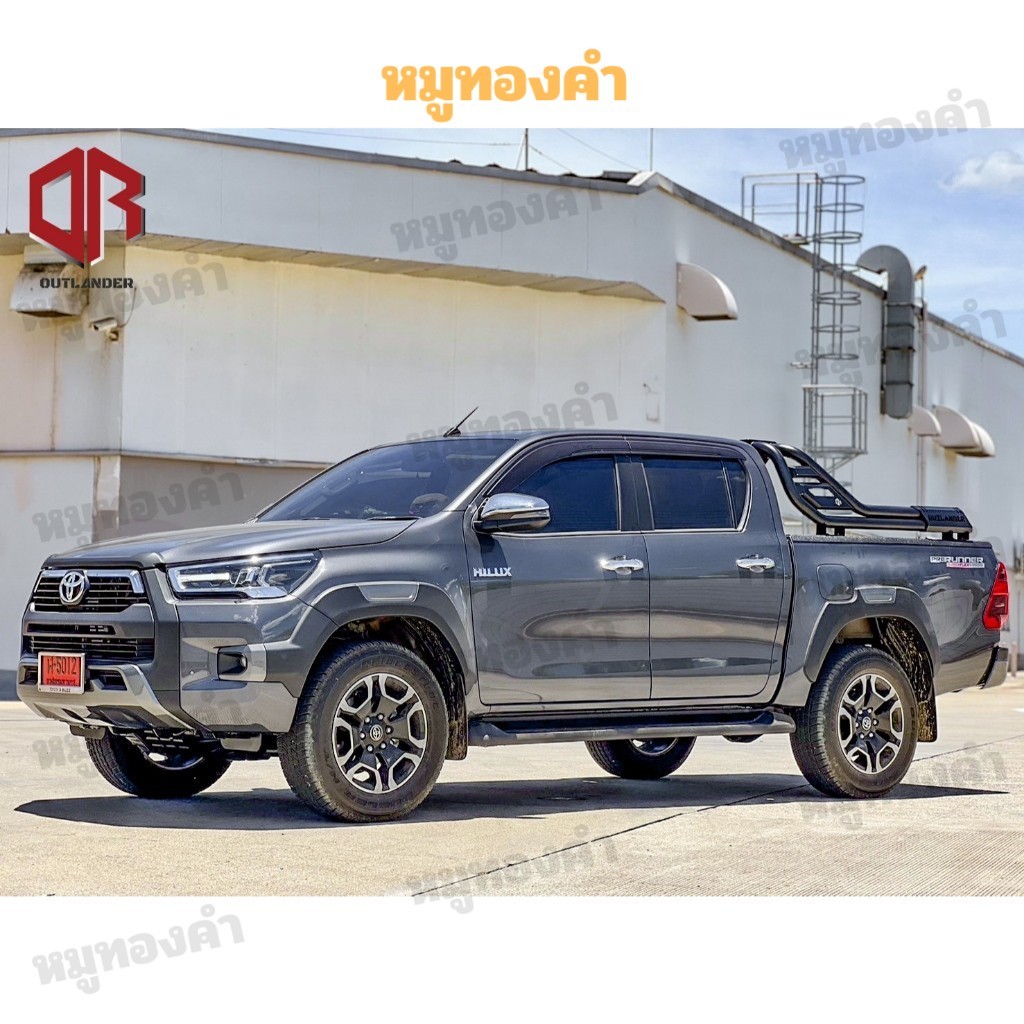 โรบาร์ฮันเตอร์ (Hunter Roll bar) พร้อมไฟเบรค และ ไฟถอย LED 2 ดวง โลโก้ Outlander
