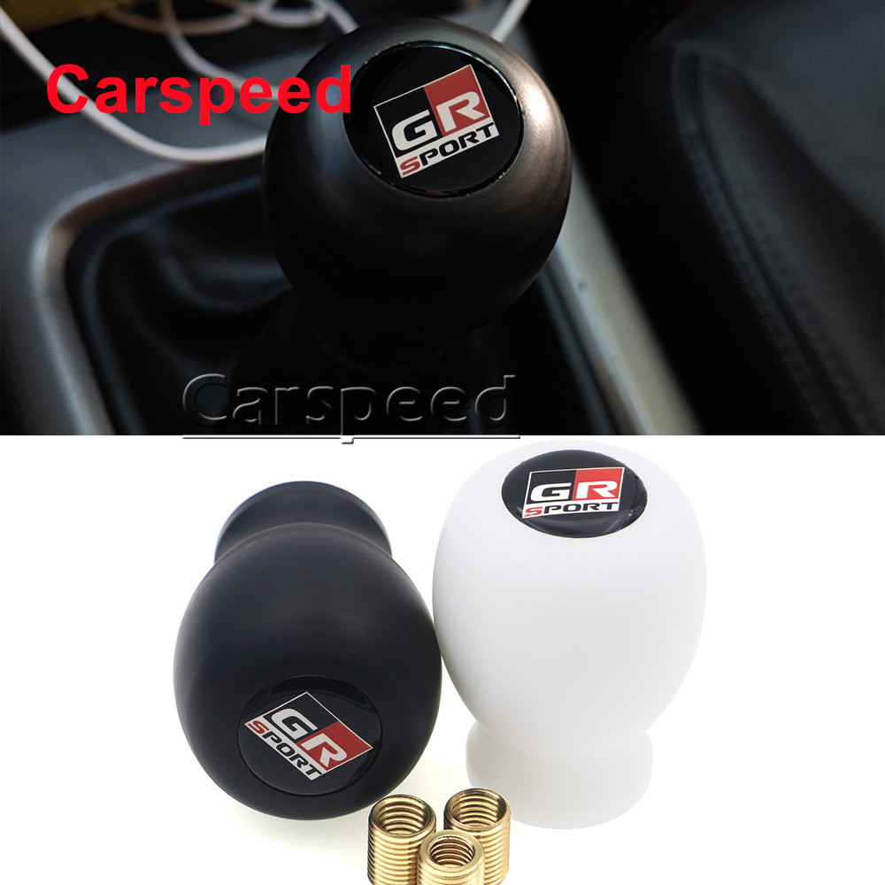 GR SPORT รถจัดแต่งทรงผมเกียร์ Shift Knob เรซิ่นเกียร์สําหรับ Toyota Hilux Revo Fortuner Universal สําหรับ M12x1.25 M10x1.5 M10x1.25 M8x1.25