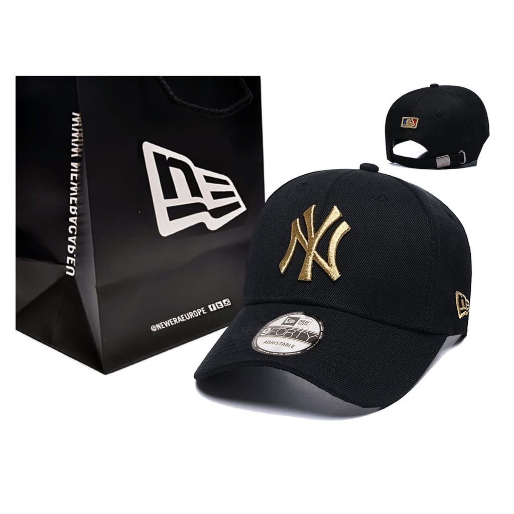 หมวก Snapback MLB NY แบบปักโลโก้ สไตล์ฮิปฮอป สำหรับผู้ชาย
