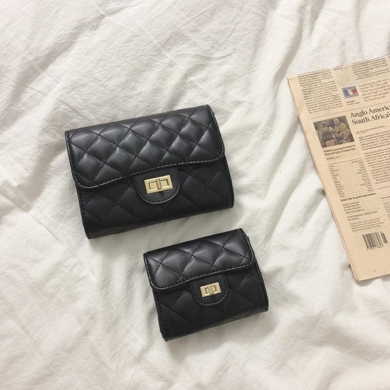 【พร้อมส่ง】กระเป๋าสตางค์ กระเป๋าถือ สะพายข้าง หนัง PU สไตล์เกาหลี