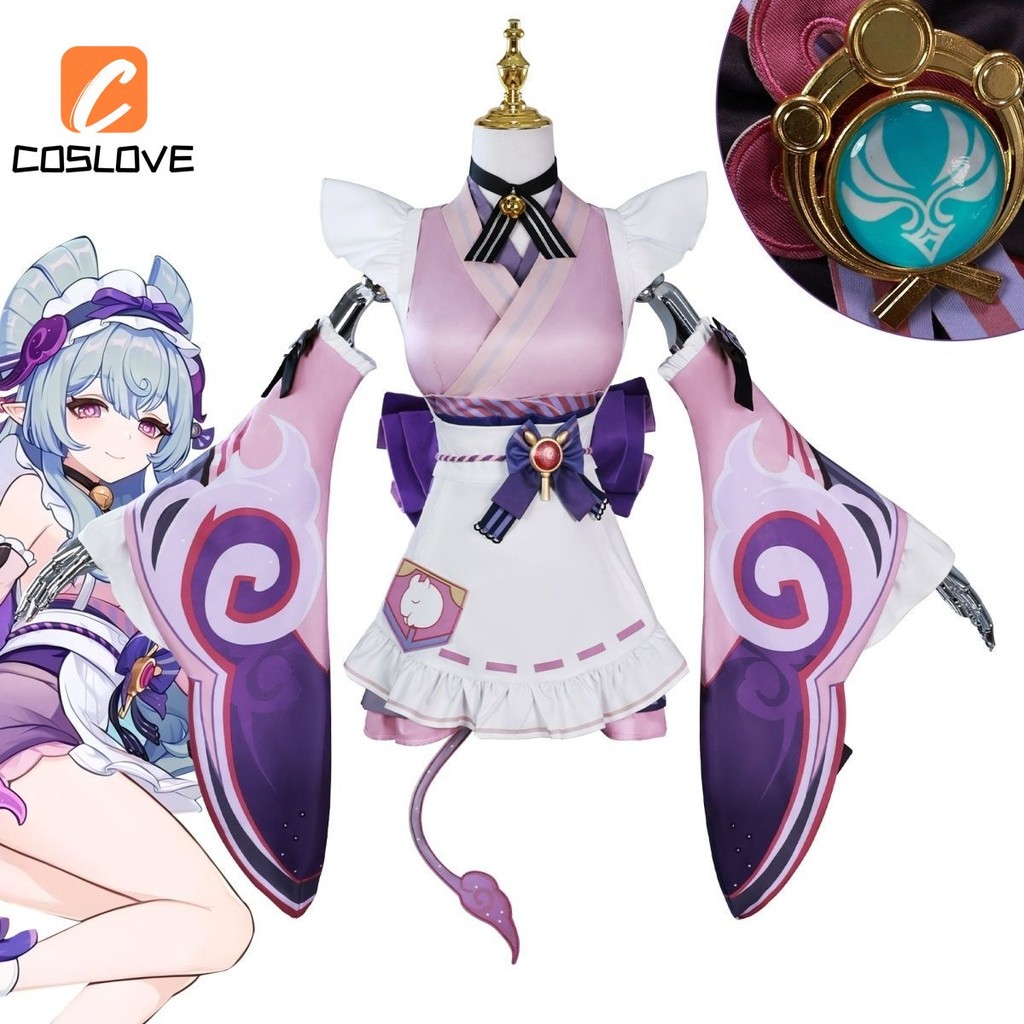 อะนิเมะเกมGenshin Impact Yumemizuki Mizukiคอสเพลย์เสื้อผ้าชุดเครื่องแต่งกายสําหรับผู้หญิงสาวน่ารักชุ