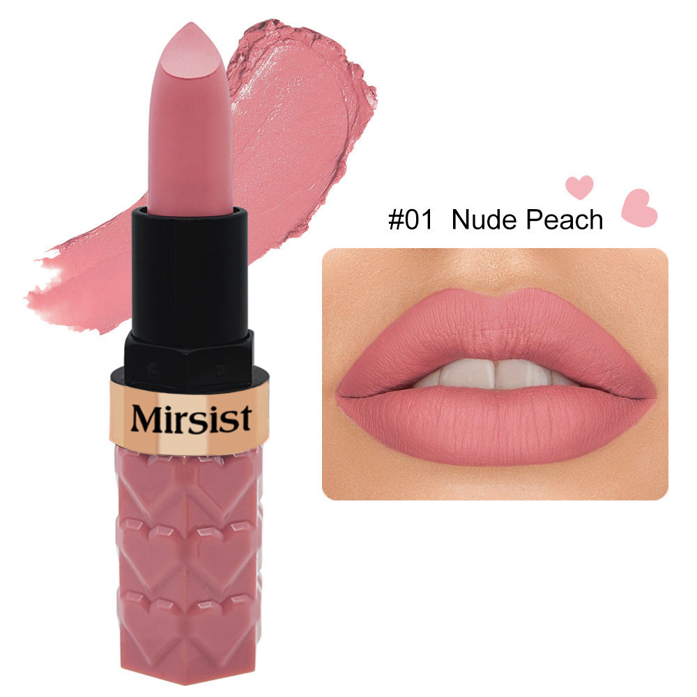 Mirsist ลิปสติกเนื้อแมท 6 สี ไม่ติดถ้วย กันน้ำ ติดทนนาน รูปที่ 2