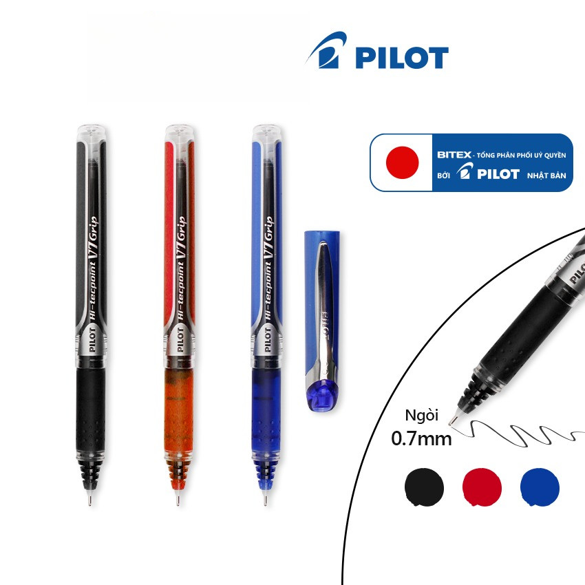 ปากกาหมึกเหลว Pilot Hi-Tech V7 Grip สําหรับลงนาม เขียนลื่น