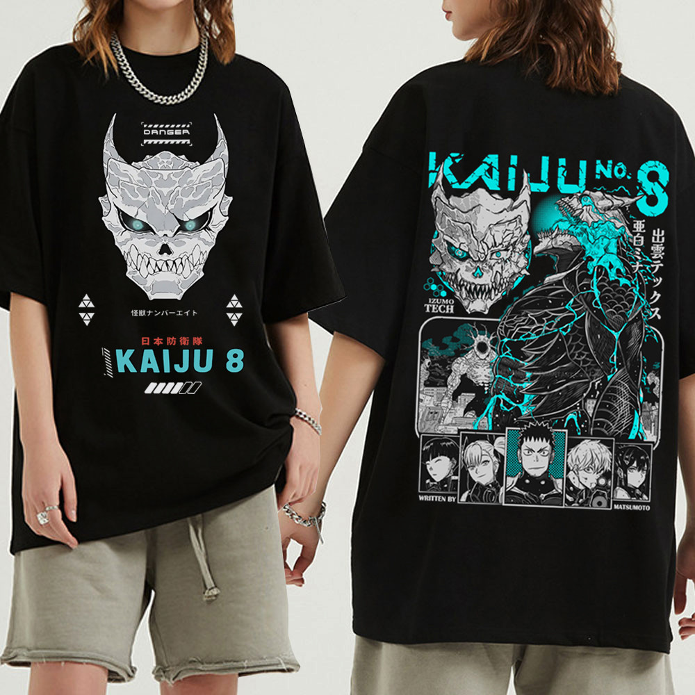 COD Anime Kaiju No 8 T-Shirt Harajuku O-neck Casual Shirt