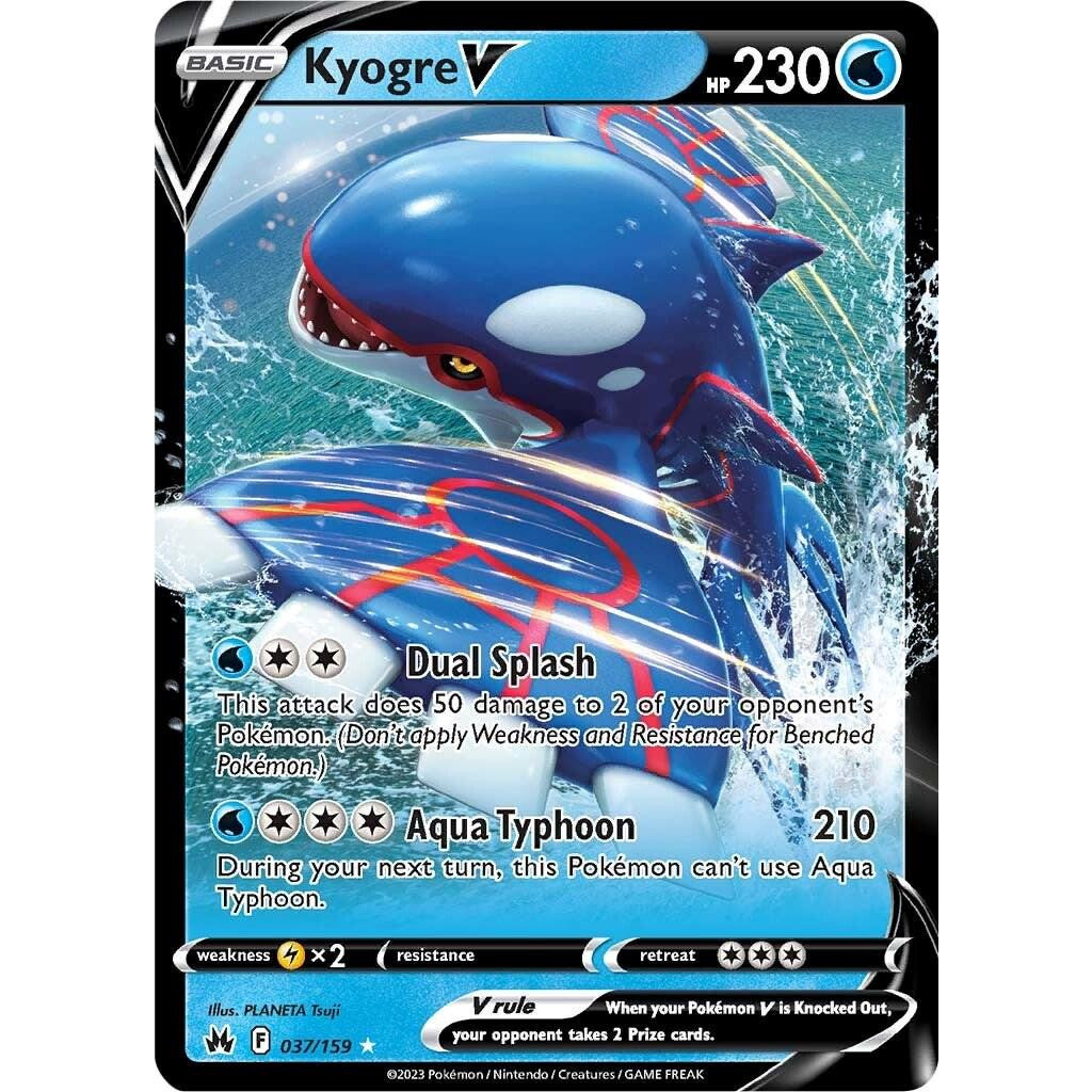 [Binder Condition] Kyogre V 37 Pokemon Crown Zenith