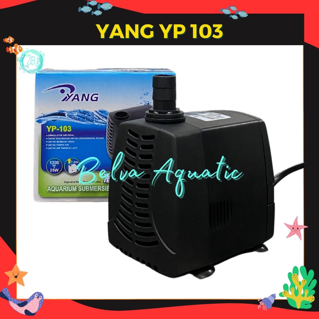 SETIALARIS STORE Yang YP 103 P103 Power Head Submersible Pump Aquarium ปั๊มน้ํา Hydroponic Pond 25 ว
