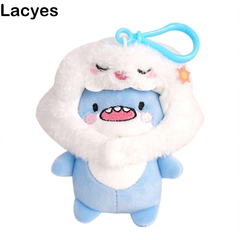 แลคเยส จี้ฉลามอ้วน,ตุ๊กตาสัตว์กุญแจแหวนตกแต่งพวงกุญแจตุ๊กตาฉลาม,อุปกรณ์กระเป๋าแขวนเครื่องประดับตุ๊กตานุ่ม10เซนติเมตรการ์ตูนฉลามจี้กระ