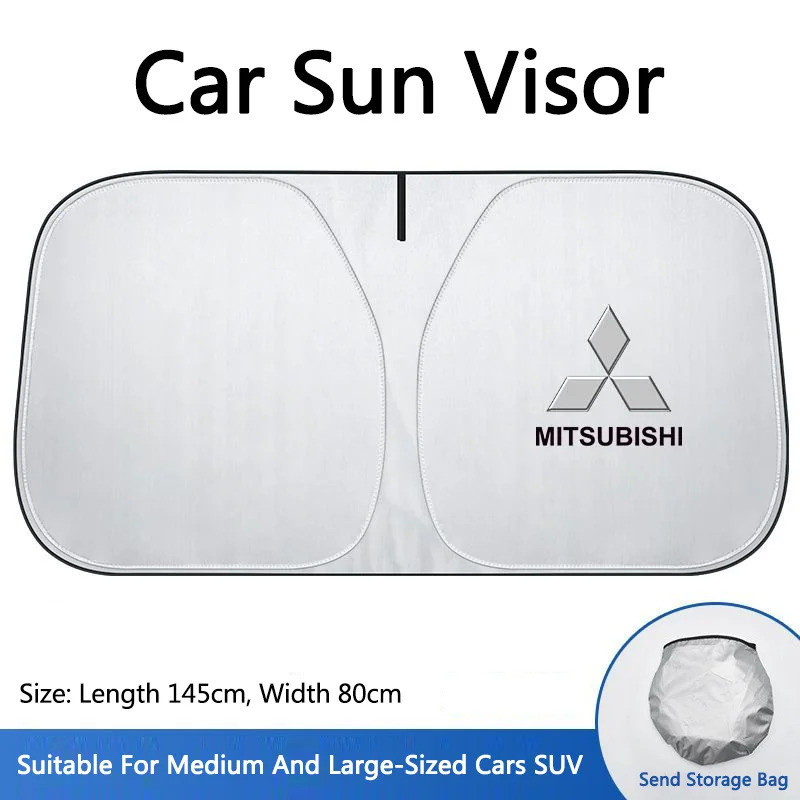 รถหน้าต่างด้านหน้าบังแดด Sun Shade กระจก Visor สําหรับ Mitsubishi ASX Lancer Pajero Outlander Colt Galant L200 Ralliart