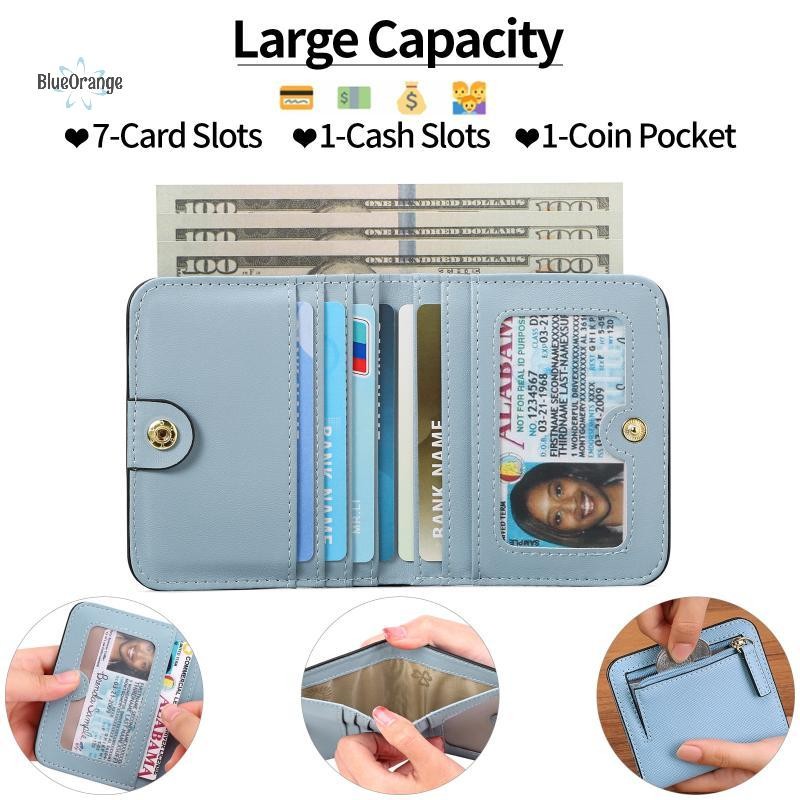 ใหม่หนัง RFID กระเป๋าสตางค์สั้นผู้ถือบัตรกระเป๋าแบบพกพาขนาดเล็กซิปกระเป๋าเงินเหรียญกระเป๋าสําหรับผู้ชายผู้หญิงร้อน ราคา ถูกที่สุด ดีลบีเคเค แกลเลอรีภาพที่ 2