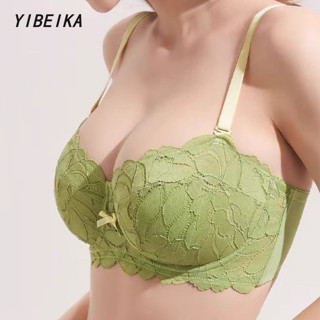 ลูกไม้ฝรั่งเศสชุดชั้นในไร้รอยต่อขนาดใหญ่บางหน้าอกเล็กรวบรวมช…